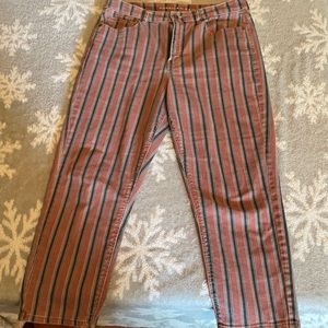 American Eagle striped stretch jeans